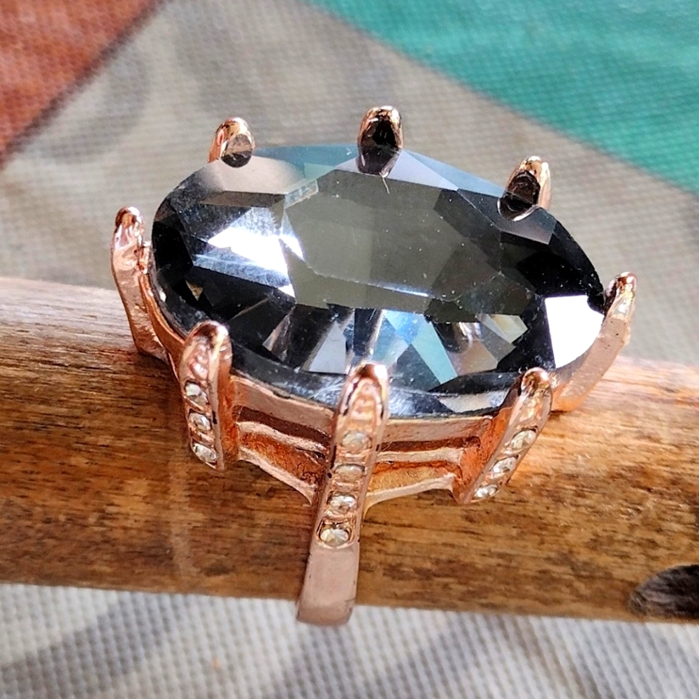 Guess Black Crystal Ring